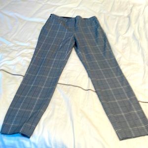 Zara blue tan white trousers size medium.